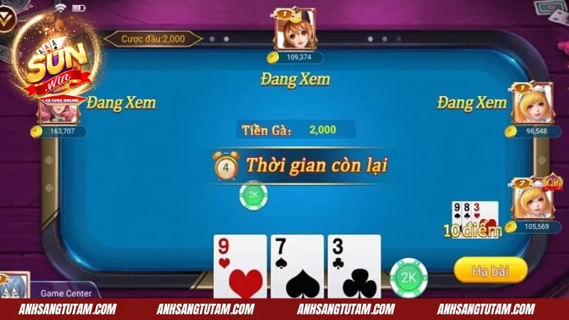 Cách chơi bài Ba cây